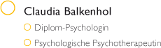 Claudia Balkenhol - Diplom-Psychologin, Psychologische Psychotherapeutin